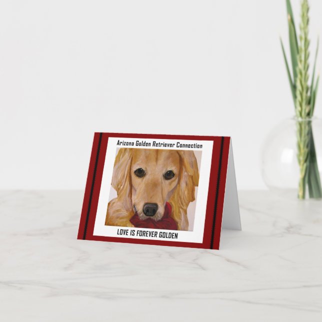 Cartão O amor é para sempre ouro (Frente)