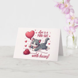 Cartão O amor é uma Roupa que vale a pena perseguir o gat