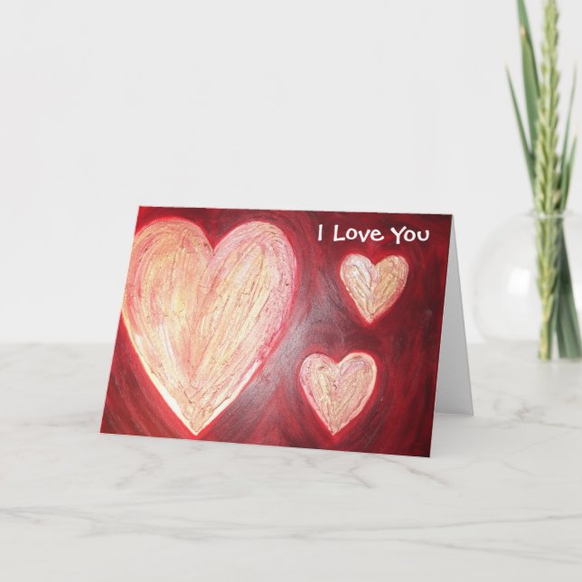 Cartão o amor é vermelho, Eu Te Amo (Frente)