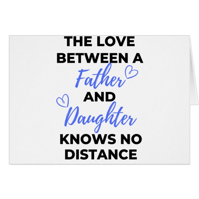 Cartão O Amor Entre Um Pai E O Negro Filha (Frente Horizontal)