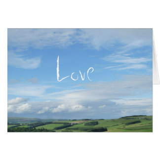 Cartão O "amor está no ar "