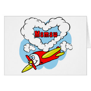Cartão O amor Mamaw caçoa o avião
