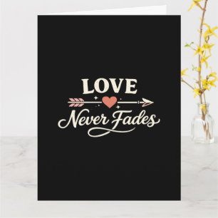 Cartão O Amor Nunca Desvanece Par de Camisetas Combinando