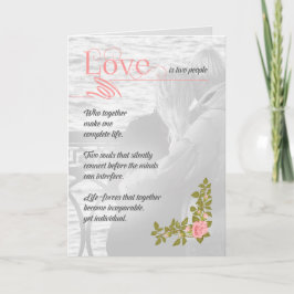 Cartão O amor romântico é a nossa saudação do Soul Sonnet