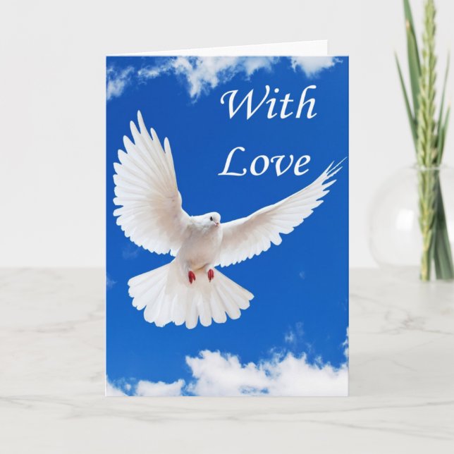 Cartão O amor voa dentro (Frente)