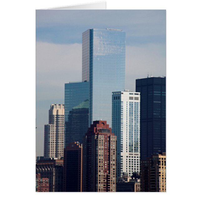 Cartão O amplo centro financeiro Manhattan Nova Iorque (Frente)