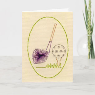 Cartão O aniversário de um jogador de golfe