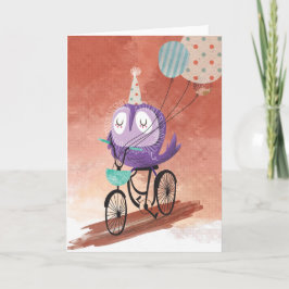 Cartão O aniversário de Whooooooooo é ele?!
