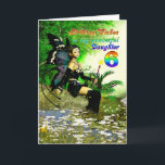 Cartão O aniversário deseja a idade 6 da filha de uma<br><div class="desc">Uma fada bonita senta-se por uma lagoa enchanted pronta para conceder seus desejos do aniversário. Personalize este cartão para adicionar seus próprios sentimentos.</div>