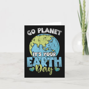 Cartão O Aniversário do Planeta Vai Planeta É O Dia da Te