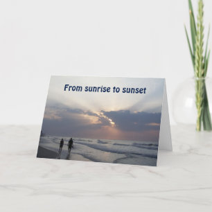 CARTÃO O ANIVERSÁRIO ENTRE O SOL DE PRAIA E A ESPERANÇA É