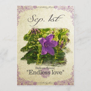 Cartão O aniversário floresce o 1º de setembro de "a flor