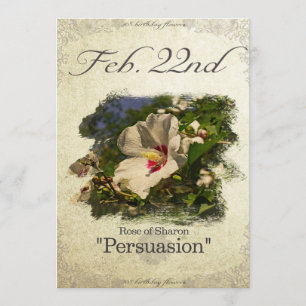 Cartão O aniversário floresce o 22 de fevereiro o "rosa