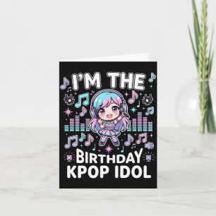 Cartão O Aniversário Ídolo Kpop Chibi Girls Tema K Pop