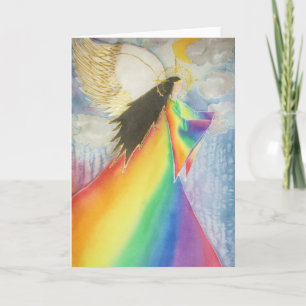 Cartão O Anjo Arco-íris
