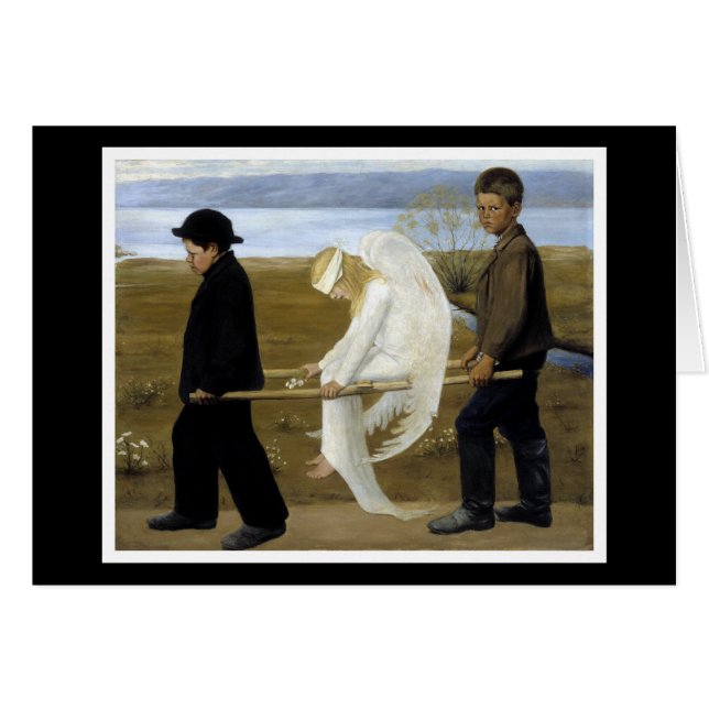 Cartão O anjo ferido (Frente horizontal)