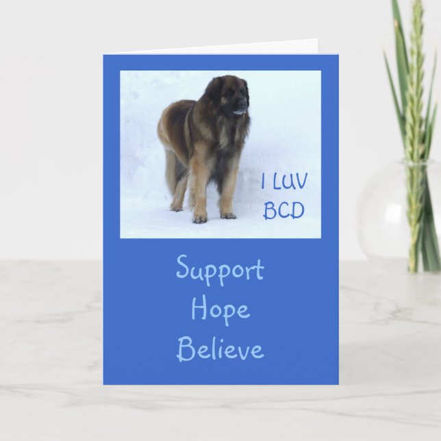 Cartão O "apoio customizável, esperança, acredita" o (Frente)