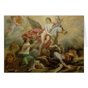 Cartão O Apotheosis de Voltaire, 1778