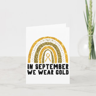 Cartão O Arco-Íris Em Setembro Vestimos Cancer Dourado Da