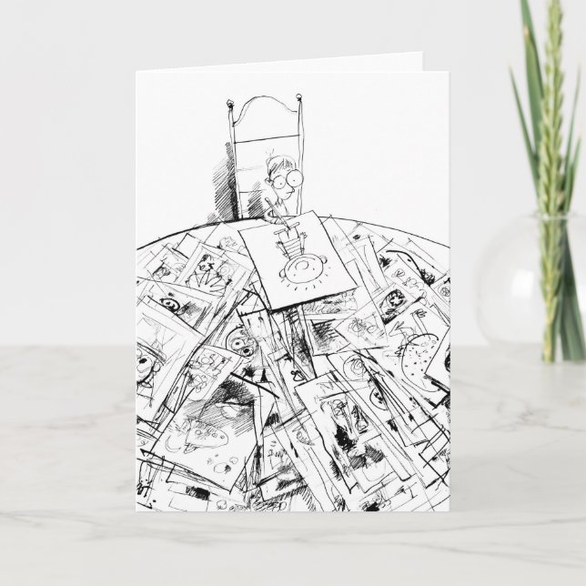 Cartão O artista como um cabo do homem novo (Frente)