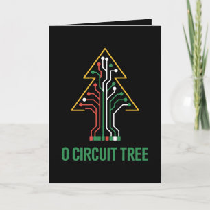 Cartão O Árvore Circuito Natal Xmas Engenheiro Feriado