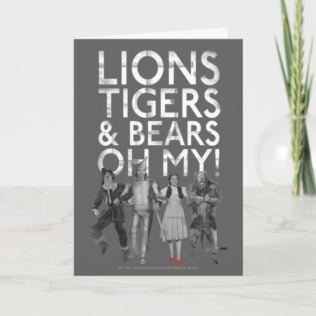 Cartão O Assistente De Oz™ | Leões Tigres e Ursos Oh Meu  (Frente)