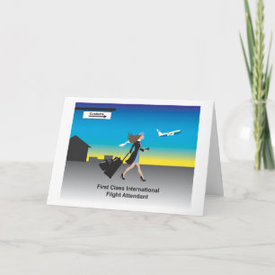 Cartão ø Assistente de voo internacional da classe