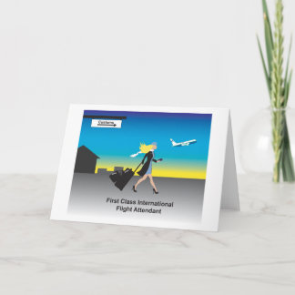 Cartão ø Assistente de voo internacional da classe