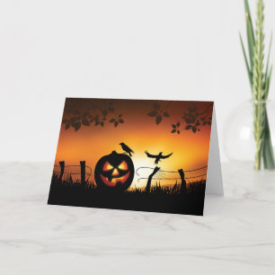 Cartão O Assustador Halloween, que era o fundo
