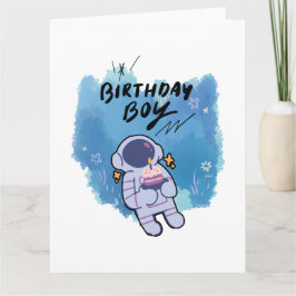 Cartão O Astronauta de Aniversário