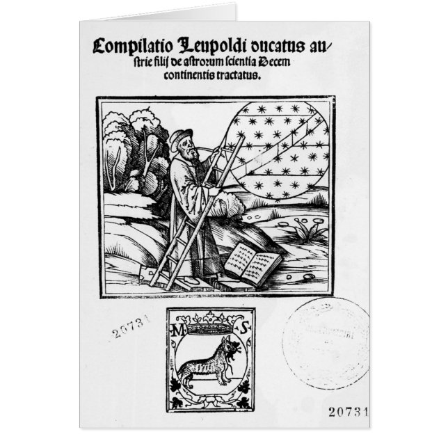 Cartão O astrónomo (Frente)