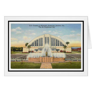 Cartão O auditório municipal de Sarasota