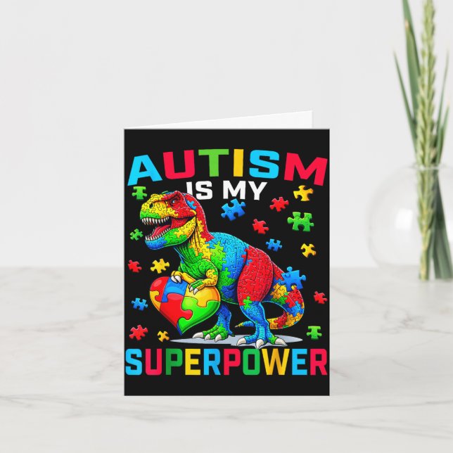 Cartão O autismo é superpoder conscientização sobre autis (Frente)