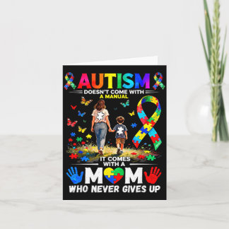 Cartão O Autismo Não Vem com Um Manual Mãe Desiste