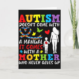 Cartão O Autismo Não Vem Com Um Manual Mãe Nunca Desiste