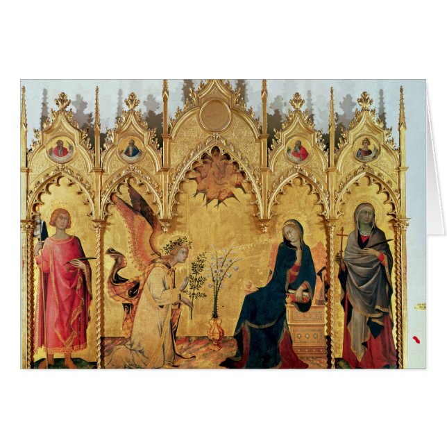 Cartão O aviso com St Margaret e St. (Frente Horizontal)