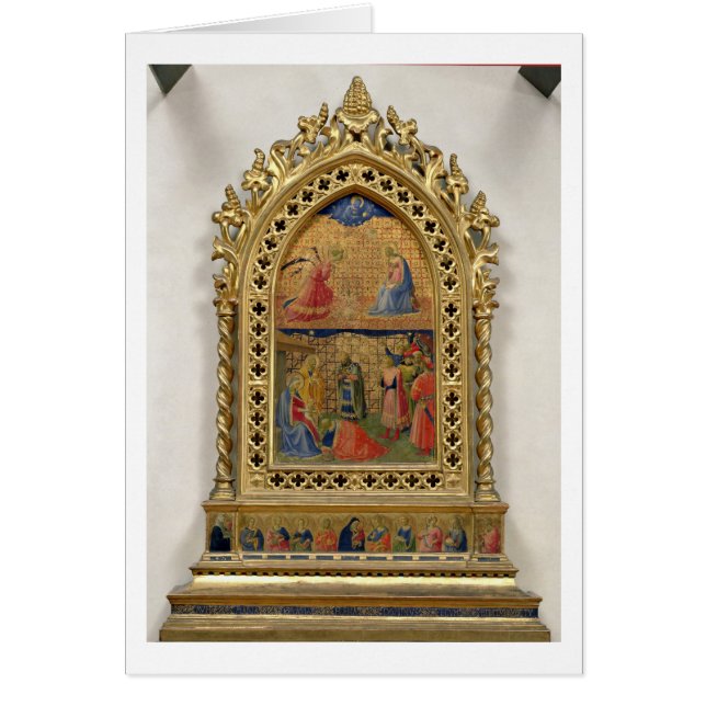 Cartão O aviso e a adoração dos Magi (te (Frente)