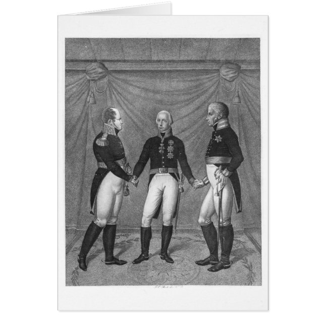 Cartão O azevinho Alliance, 1815 (Frente)