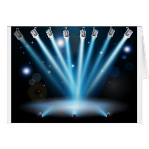 Cartão O azul ilumina o conceito