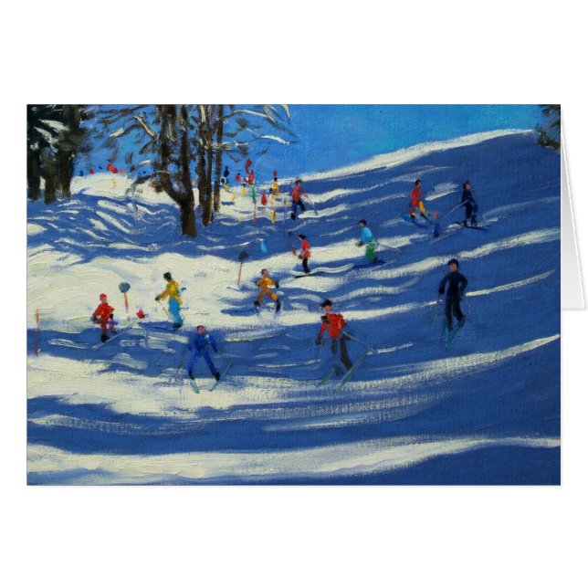 Cartão O azul sombreia Morzine (Frente Horizontal)