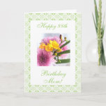 Cartão O b-dia da mãe 88th (idade) aumentou<br><div class="desc">Cartão para aniversário da mãe o 82th com quadro do laço e foto das flores: freesias e mães no fundo branco e verde. Personalize sua mensagem! Mama postal de una foto de una rosa para EL cumples de uma do engodo dos ingles do en de Tarjeta! Personalize o mensaje da...</div>