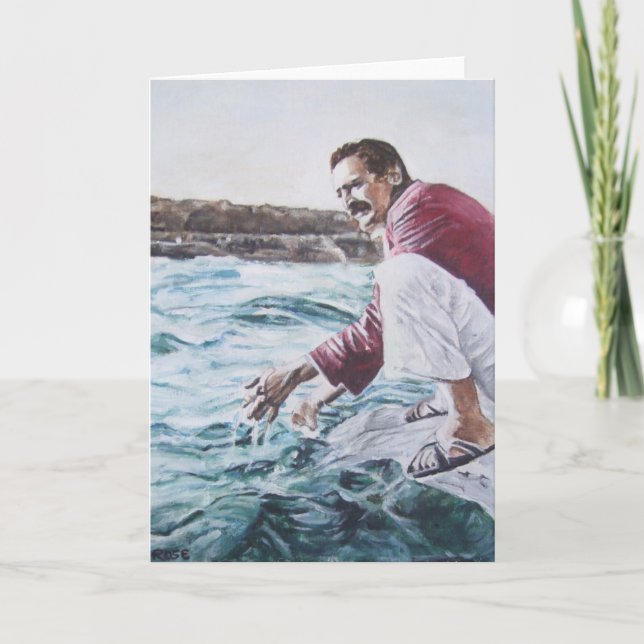 Cartão O babá de Meher mergulha em seu oceano (Frente)