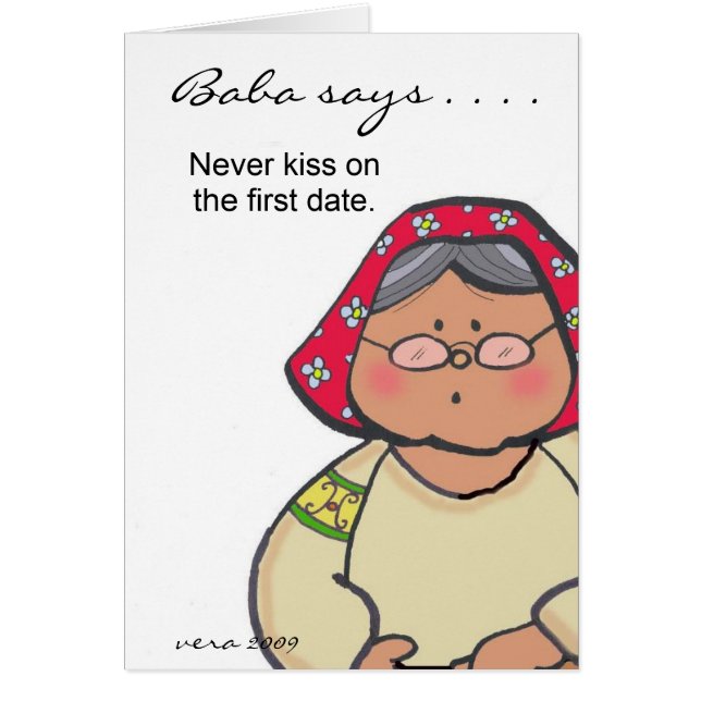 Cartão O babá diz… personalizar por Vera Trembach (Frente)