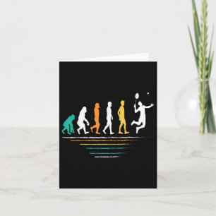 Cartão O Badminton Evolui Retro Shuttle Mens Badmin