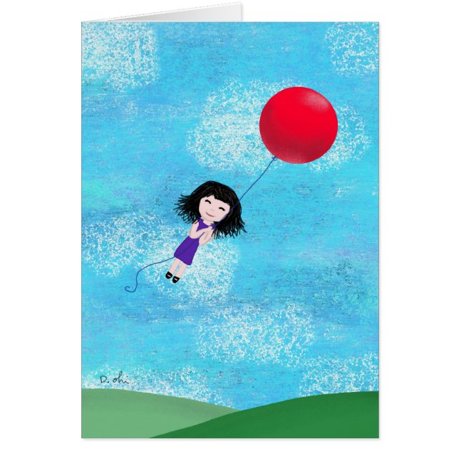 Cartão O balão vermelho (Frente)