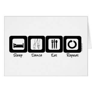 Cartão O balé do sono come a repetição