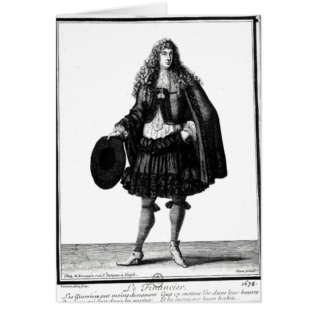 Cartão O banqueiro, 1678 (Frente)