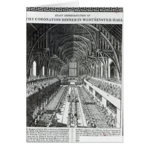 Cartão O banquete da coroação em Westminster Hall