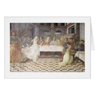 Cartão O banquete de Herod (fresco) (veja igualmente