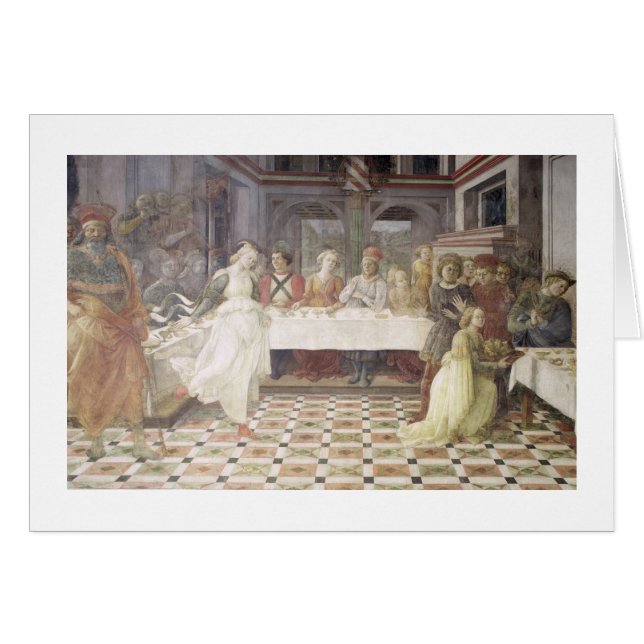 Cartão O banquete de Herod (fresco) (veja igualmente (Frente Horizontal)